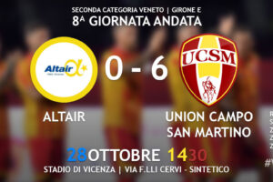 Prima Squadra: vittoria a Vicenza con l’Altair